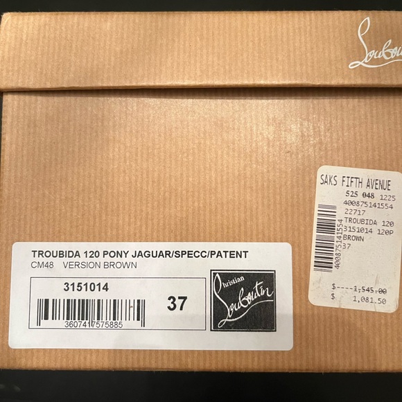 Christian Loubiton Patent Jaguar print heel - Picture 5 of 7